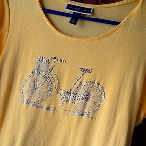 Yellow bicycle shirt